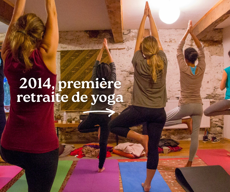 2014, première retraite de yoga Mon YOGA quotidien, mouvement pour la santé au naturel créé en 2023 par Lucie Paimblanc