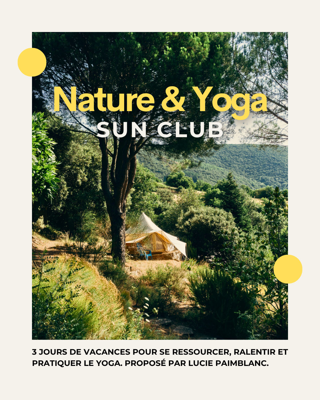 Séjour Nature et Yoga en France - été 2026
